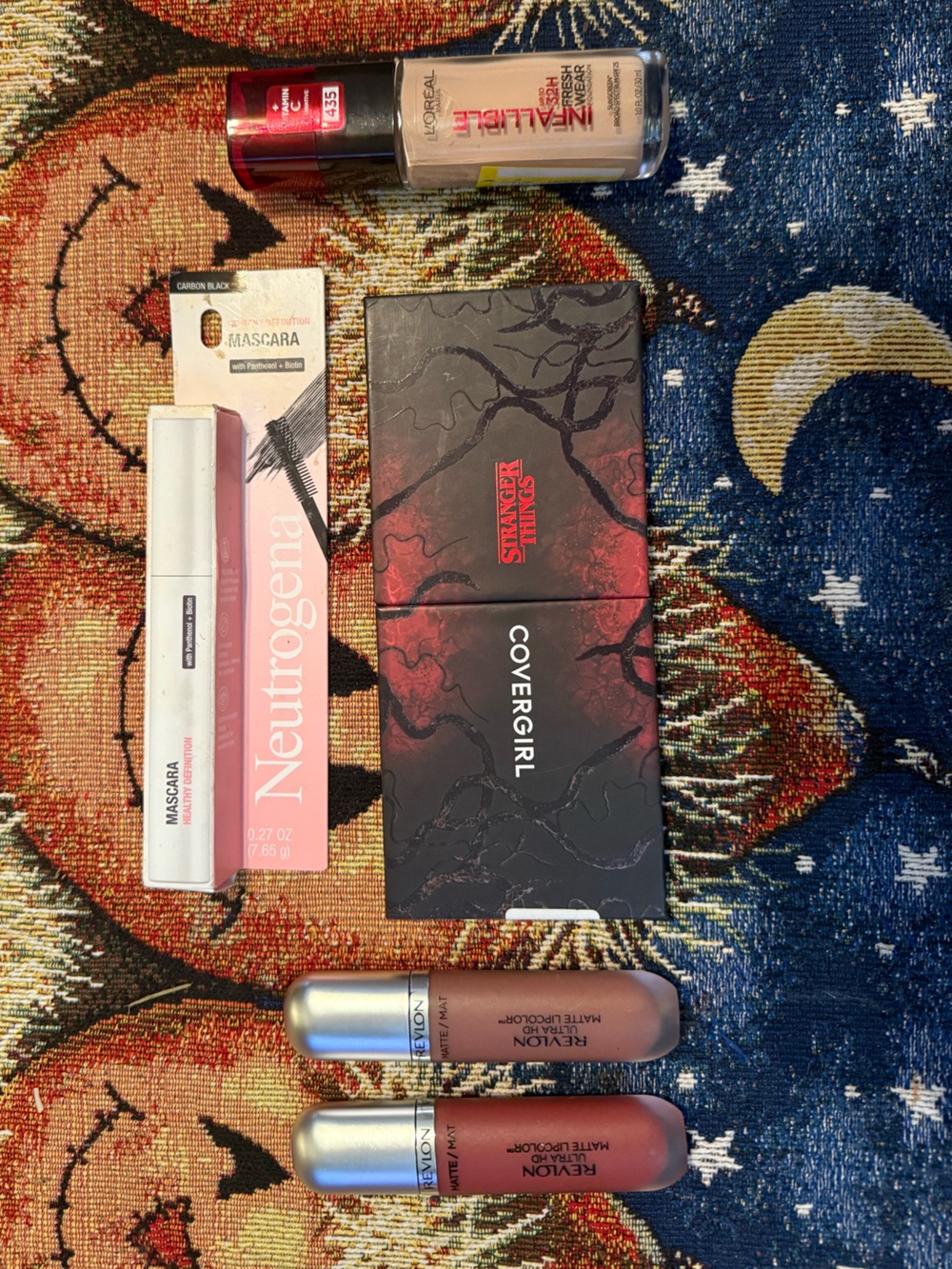 Stranger Things Palette, L'Oreal Infallible Foundation & Neutral Lip Shades